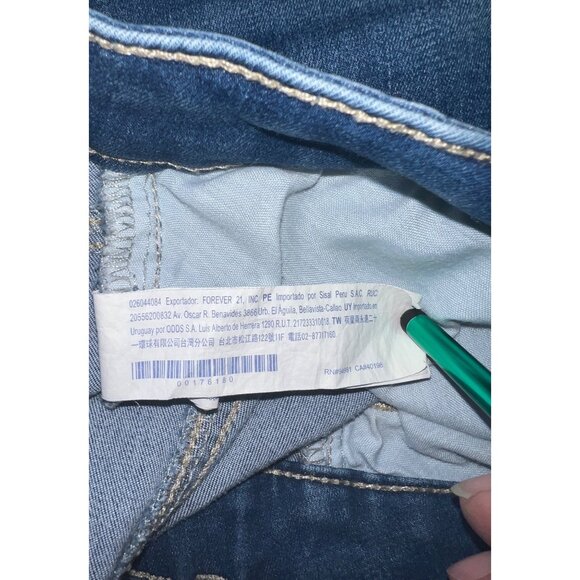 Forever 21 Womens Denim Jean Shorts Size 29 (8/10) 5 pockets Blue - Picture 4 of 4